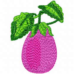 Eggplants Embroidery Design 4 Eggplants Embroidery Design 4